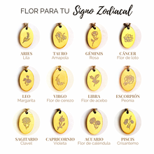 Cargar imagen en el visor de la galería, Collar Flor Signo Zodiacal